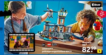 Promoties Lego city politiegevangeniseiland 60419 - Lego - Geldig van 01/01/2024 tot 28/01/2024 bij Intertoys