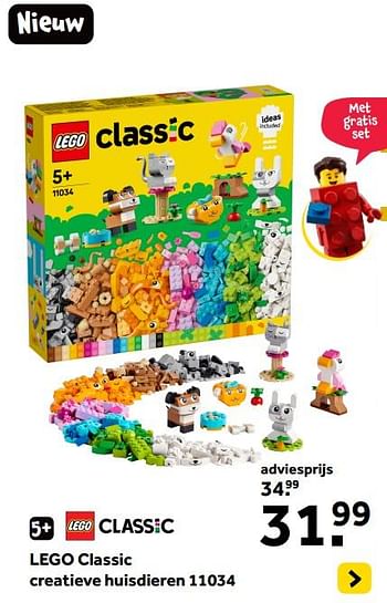 Promoties Lego classic creatieve huisdieren 11034 - Lego - Geldig van 01/01/2024 tot 28/01/2024 bij Intertoys
