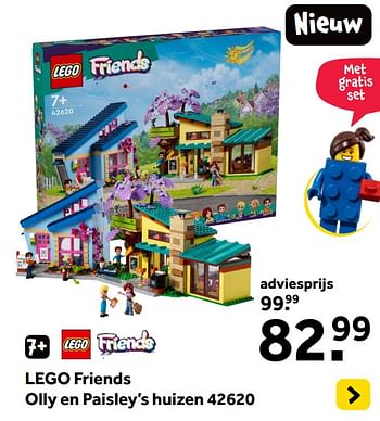 Promoties Lego friends olly en paisley’s huizen 42620 - Lego - Geldig van 01/01/2024 tot 28/01/2024 bij Intertoys