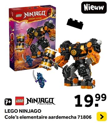 Promoties Lego ninjago cole’s elementaire aardemecha 71806 - Lego - Geldig van 01/01/2024 tot 28/01/2024 bij Intertoys