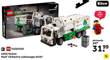 Promoties Lego technic mack lr electric vuilniswagen 42167 - Lego - Geldig van 01/01/2024 tot 28/01/2024 bij Intertoys