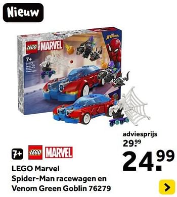 Promoties Lego marvel spider-man racewagen en venom green goblin 76279 - Lego - Geldig van 01/01/2024 tot 28/01/2024 bij Intertoys