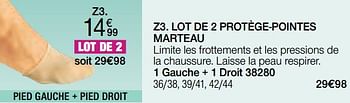 Promotions Lot de 2 protège-pointes marteau - Epitact - Valide de 02/01/2024 à 30/06/2024 chez Damart