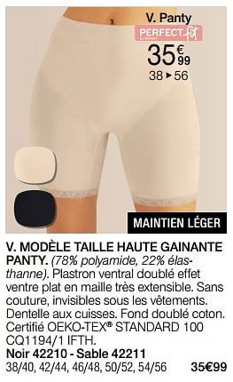 Promoties Modèle taille haute gainante panty - Huismerk - Damart - Geldig van 02/01/2024 tot 30/06/2024 bij Damart