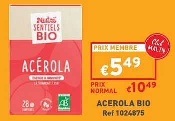 Promotions Acerola bio - Nutrisant? - Valide de 24/01/2024 à 29/01/2024 chez Trafic