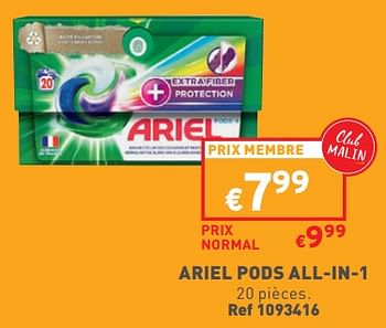 Promotions Ariel pods all-in-1 - Ariel - Valide de 24/01/2024 à 29/01/2024 chez Trafic