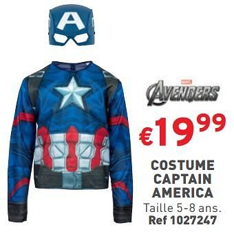 Promotions Costume captain america - Marvel - Valide de 24/01/2024 à 29/01/2024 chez Trafic