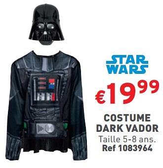 Promotions Costume dark vador - Star Wars - Valide de 24/01/2024 à 29/01/2024 chez Trafic