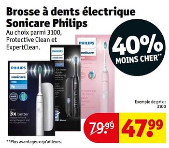 Promotions Brosse à dents électrique sonicare philips 3100 - Philips - Valide de 16/01/2024 à 28/01/2024 chez Kruidvat