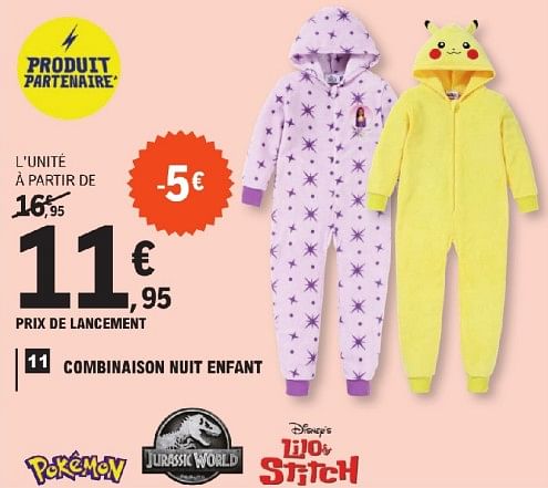 Pyjama combinaison online leclerc