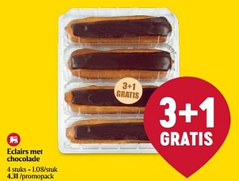 Promoties Eclairs met chocolade - Huismerk - Delhaize - Geldig van 18/01/2024 tot 24/01/2024 bij Delhaize