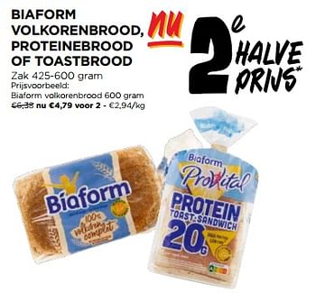 Promoties Biaform volkorenbrood - Biaform - Geldig van 17/01/2024 tot 23/01/2024 bij Jumbo