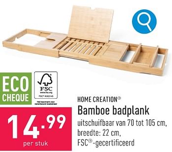 Promotions Bamboe badplank - HOME CREATION - Valide de 17/01/2024 à 20/01/2024 chez Aldi