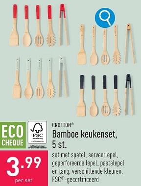Promoties Bamboe keukenset - Crofton - Geldig van 17/01/2024 tot 20/01/2024 bij Aldi