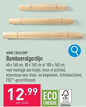 Promoties Bamboerolgordijn - HOME CREATION - Geldig van 17/01/2024 tot 20/01/2024 bij Aldi