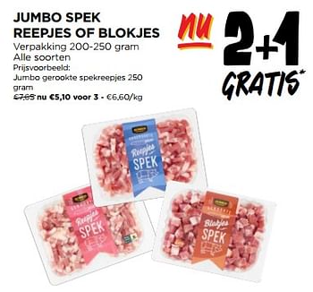 Promoties Jumbo gerookte spekreepjes - Huismerk - Jumbo - Geldig van 17/01/2024 tot 23/01/2024 bij Jumbo