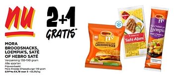 Promoties Mora broodje cheeseburger - Mora - Geldig van 17/01/2024 tot 23/01/2024 bij Jumbo