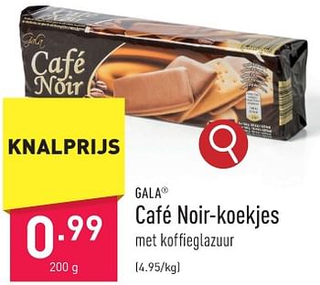 Promoties Café noir-koekjes - Gala - Geldig van 19/01/2024 tot 20/01/2024 bij Aldi