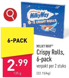Promoties Crispy rolls - Milky Way - Geldig van 19/01/2024 tot 20/01/2024 bij Aldi