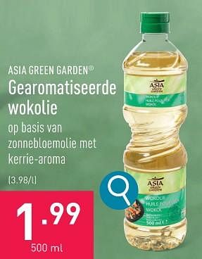 Promoties Gearomatiseerde wokolie - Asia Green Garden - Geldig van 17/01/2024 tot 20/01/2024 bij Aldi