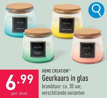 Promoties Geurkaars in glas - HOME CREATION - Geldig van 17/01/2024 tot 20/01/2024 bij Aldi