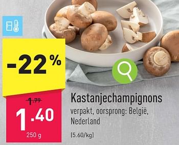 Promoties Kastanjechampignons - Huismerk - Aldi - Geldig van 15/01/2024 tot 20/01/2024 bij Aldi