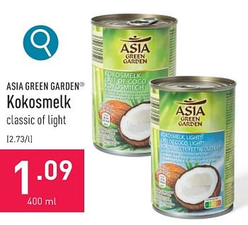 Promoties Kokosmelk - Asia Green Garden - Geldig van 15/01/2024 tot 20/01/2024 bij Aldi