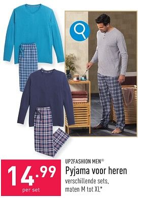 Promoties Pyjama voor heren - UP2Fashion - Geldig van 17/01/2024 tot 20/01/2024 bij Aldi