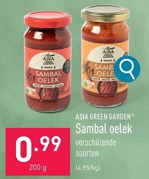 Promoties Sambal oelek - Asia Green Garden - Geldig van 17/01/2024 tot 20/01/2024 bij Aldi