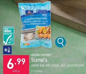 Promoties Scampi`s - Golden Seafood - Geldig van 15/01/2024 tot 20/01/2024 bij Aldi
