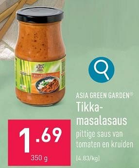 Promoties Tikkamasalasaus - Asia Green Garden - Geldig van 17/01/2024 tot 20/01/2024 bij Aldi