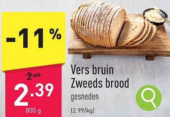 Promoties Vers bruin zweeds brood - Huismerk - Aldi - Geldig van 15/01/2024 tot 20/01/2024 bij Aldi