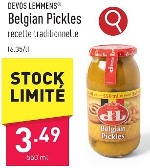 Promotions Belgian pickles - Devos Lemmens - Valide de 19/01/2024 à 20/01/2024 chez Aldi