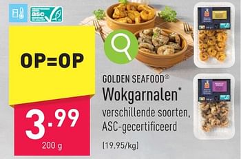Promoties Wokgarnalen - Golden Seafood - Geldig van 15/01/2024 tot 20/01/2024 bij Aldi