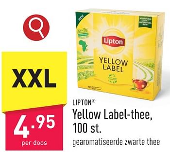 Promoties Yellow label-thee - Lipton - Geldig van 19/01/2024 tot 20/01/2024 bij Aldi