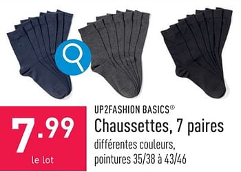 Promotions Chaussettes - UP2Fashion - Valide de 17/01/2024 à 20/01/2024 chez Aldi