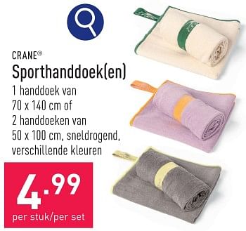Promoties Sporthanddoeken - Crane - Geldig van 20/01/2024 tot 20/01/2024 bij Aldi