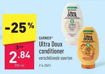 Promoties Ultra doux conditioner - Garnier - Geldig van 15/01/2024 tot 20/01/2024 bij Aldi