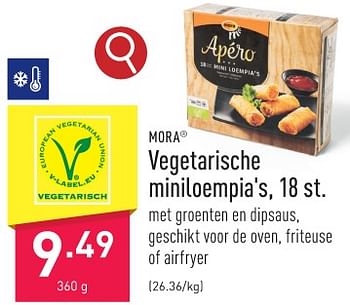 Promoties Vegetarische miniloempia`s - Mora - Geldig van 19/01/2024 tot 20/01/2024 bij Aldi
