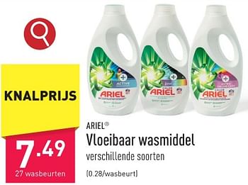 Promoties Vloeibaar wasmiddel - Ariel - Geldig van 19/01/2024 tot 20/01/2024 bij Aldi