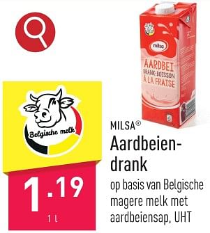 Promotions Aardbeien- drank - Milsa - Valide de 22/01/2024 à 27/01/2024 chez Aldi