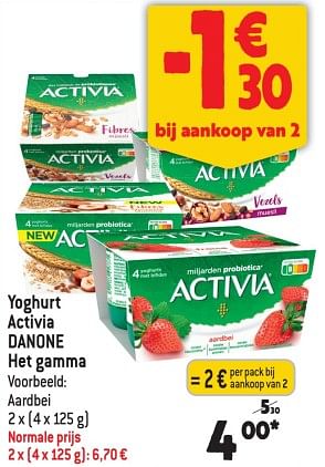 Promoties Yoghurt activia danone - Danone - Geldig van 17/01/2024 tot 23/01/2024 bij Match