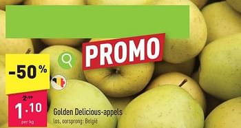 Promoties Golden delicious-appels - Huismerk - Aldi - Geldig van 22/01/2024 tot 27/01/2024 bij Aldi