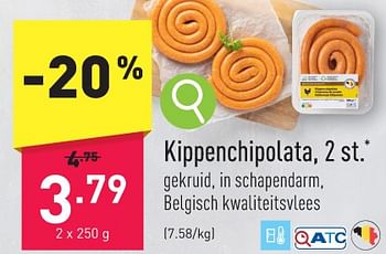 Promoties Kippenchipolata - Huismerk - Aldi - Geldig van 22/01/2024 tot 27/01/2024 bij Aldi