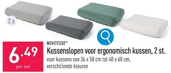 Promoties Kussenslopen voor ergonomisch kussen - novitesse - Geldig van 22/01/2024 tot 27/01/2024 bij Aldi