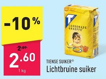 Promoties Lichtbruine suiker - Tiense Suiker - Geldig van 22/01/2024 tot 27/01/2024 bij Aldi