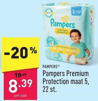 Promoties Pampers premium protection maat 5 - Pampers - Geldig van 22/01/2024 tot 27/01/2024 bij Aldi
