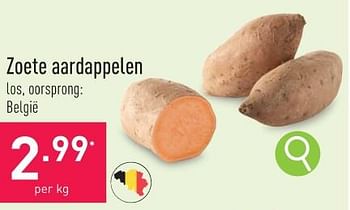Promoties Zoete aardappelen - Huismerk - Aldi - Geldig van 22/01/2024 tot 27/01/2024 bij Aldi
