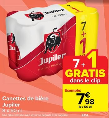Promotions Bière jupiler - Jupiler - Valide de 17/01/2024 à 23/01/2024 chez Carrefour