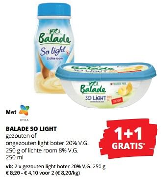 Promoties Balade so light gezouten light boter - Balade - Geldig van 18/01/2024 tot 31/01/2024 bij Spar (Colruytgroup)